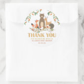 Woodland dieren gepersonaliseerd dank u ronde sticker (Tas)