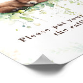 Woodland Dieren Groen Baby Jongen Douche Luier Poster (Hoek)