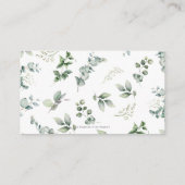 Woodland Dieren Groen Baby Luier Raffle Informatiekaartje (Achterkant)