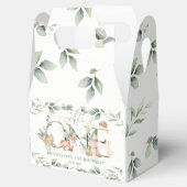 Woodland Dieren Groen Neutraal 1e verjaardag Bedankdoosjes (Geopend)