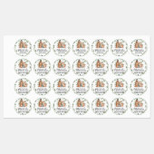 Woodland Dieren Groen School Naam Kleding Labels (Vel)