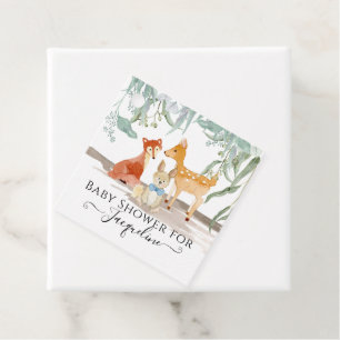 Woodland Dieren Herten Konijn Fox Baby Jongen Douc Bedankjes Labels