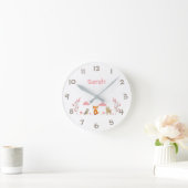 Woodland Dieren Kinder Nursery Wall Clock Ronde Klok (Huis)