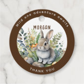 Woodland dieren konijnengunsten dank u geschenk de bedankjes labels (Voorkant)