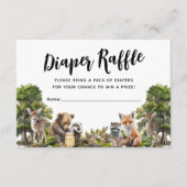 Woodland Dieren Luier Raffle Informatiekaartje (Voorkant)