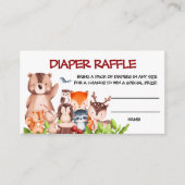 Woodland Dieren Luier Raffle Informatiekaartje (Voorkant)