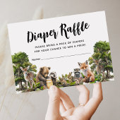 Woodland Dieren Luier Raffle Informatiekaartje