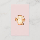 Woodland Dieren Meisjes Douche Luier Raffle Ticket Informatiekaartje (Achterkant)