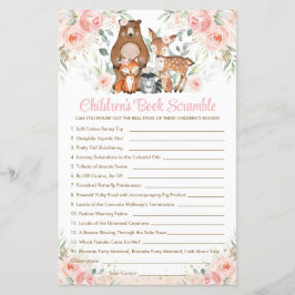 Woodland Dieren Roze Floral Kinderboekspel