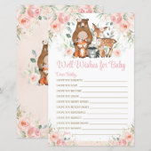 Woodland Dieren Roze Floral wil graag Baby spelen (Voorkant / Achterkant)