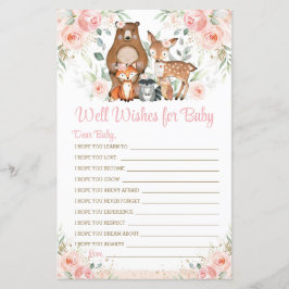 Woodland Dieren Roze Floral wil graag Baby spelen