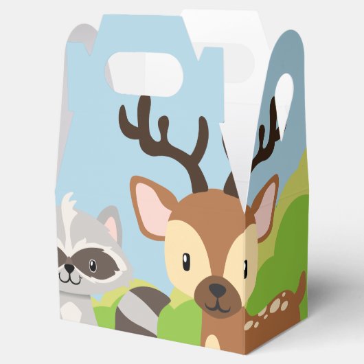 Woodland Dieren Thema Party Favor Box Bedankdoosjes (Geopend)