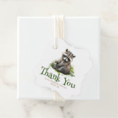 Woodland dieren wasbeer schattig dank u bedankjes labels (In situ)