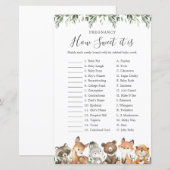 Woodland dieren zwangerschap hoe zoet het is spel (Voorkant / Achterkant)