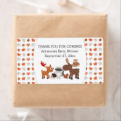 Woodland Dierlijke waterfles of gunstetiketten Etiket (Insitu)