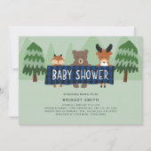 Woodland Diers neutraal baby shower Kaart (Voorkant)