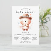 Woodland Digital Beer Baby shower Kaart (Staand voorkant)