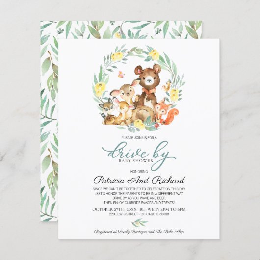 Woodland Drive by Baby shower Budget Invision (Voorkant / Achterkant)