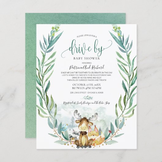 Woodland Drive by Baby shower Budget Invision (Voorkant / Achterkant)