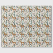 Woodland Earth Tones Deer Pattern Cadeaupapier (Vlak)