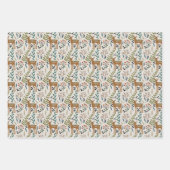 Woodland Earth Tones Pattern Holiday Inpakpapier Vel (Voorkant)