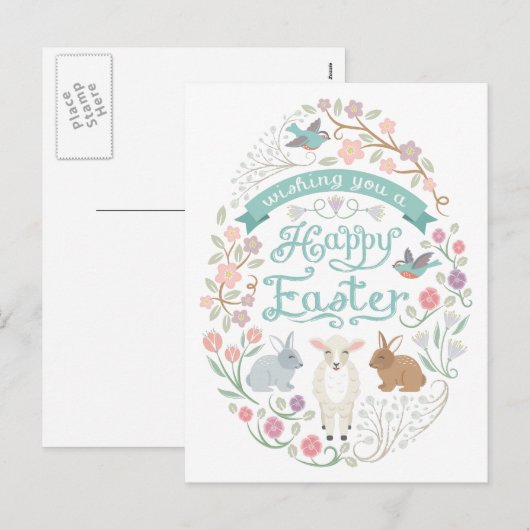 Woodland Easter Egg Briefkaart (Voorkant / Achterkant)