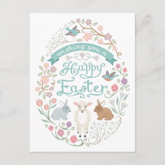 Woodland Easter Egg Briefkaart (Voorkant)