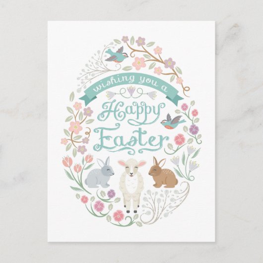 Woodland Easter Egg Briefkaart (Voorkant)
