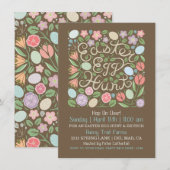 Woodland Easter Egg Hunt Invitation II Kaart (Voorkant / Achterkant)