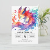 Woodland Editable Fox Birthday Kaart (Staand voorkant)