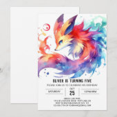 Woodland Editable Fox Birthday Kaart (Voorkant / Achterkant)