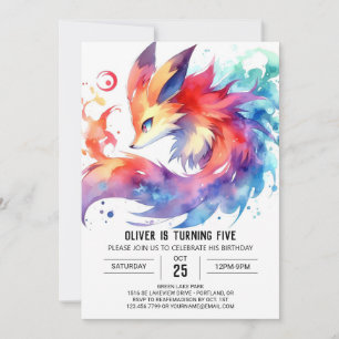 Woodland Editable Fox Birthday Kaart