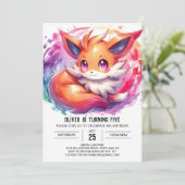 Woodland Editable Fox Birthday Kaart (Staand voorkant)