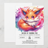 Woodland Editable Fox Birthday Kaart (Voorkant / Achterkant)