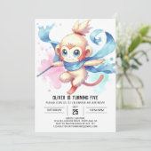 Woodland Editable Monkey Birthday Kaart (Staand voorkant)