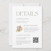 Woodland Eekhoorn Alles in Een Baby shower Kaart (Achterkant)