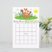 Woodland eekhoorn babyshower bingo (Staand voorkant)