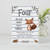 Woodland/Eekhoorn Verjaardagsuitnodiging Kaart (Staand voorkant)