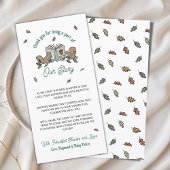 Woodland Eekhoorns Boek Baby shower Dank u Kaart