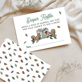 Woodland Eekhoorns Storybook Luier Raffle Informatiekaartje