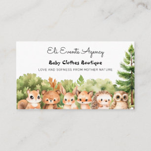Woodland Eenvoudige Schattigee Baby Doek Boutique Visitekaartje