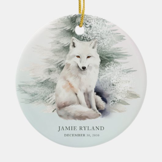 Woodland eerste kerst met Baby foto Keramisch Ornament (Voorkant)