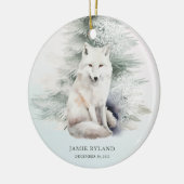 Woodland eerste kerst met Baby foto Keramisch Ornament (Links)