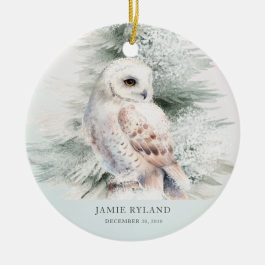 Woodland eerste kerst met Baby Foto Keramisch Ornament (Voorkant)