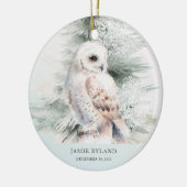 Woodland eerste kerst met Baby Foto Keramisch Ornament (Links)
