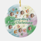 Woodland Eerste Kerstfoto decoratie (Achterkant)