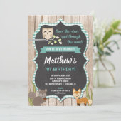 Woodland, eerste verjaardag kaart (Staand voorkant)