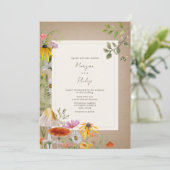 Woodland Elegant Forest Cardstock Wedding Kaart (Staand voorkant)