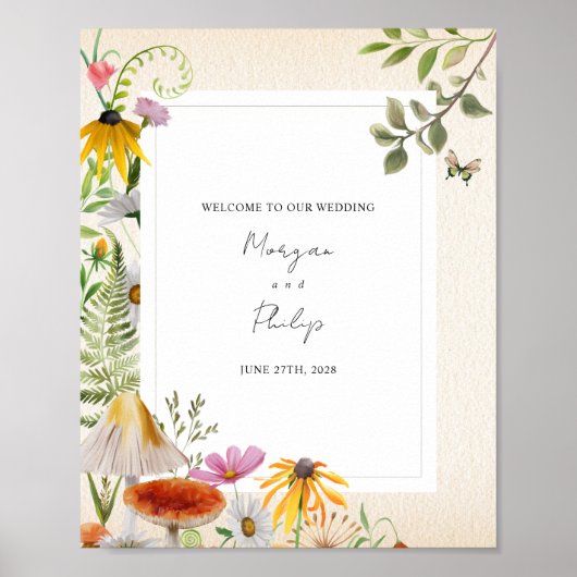 Woodland Elegant Forest Wedding Welcome Poster (Voorkant)