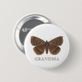 Woodland Elegant Vlinder Baby shower Ronde Button 5,7 Cm (Voorkant /achterkant)